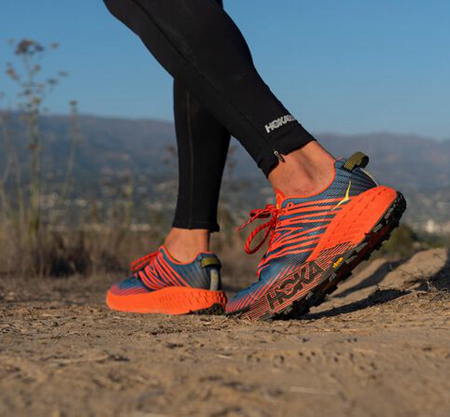 Trail Shoes Mens - Hoka One One Speedgoat 4 - Red - WRJMBNH-81